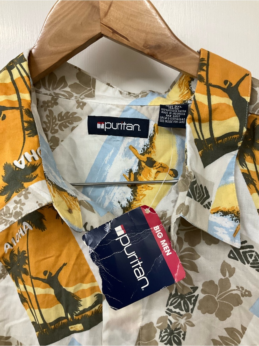 NWT Puritan Rayon Hawaiian Shirt 3XL - Picture 3 of 4